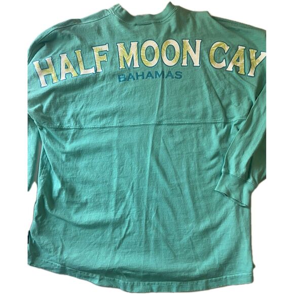 Vtg Spirit Jersey Tshirt Size M Long Sleeve Half Moon Cay Bahamas Graphic Print - Picture 8 of 13